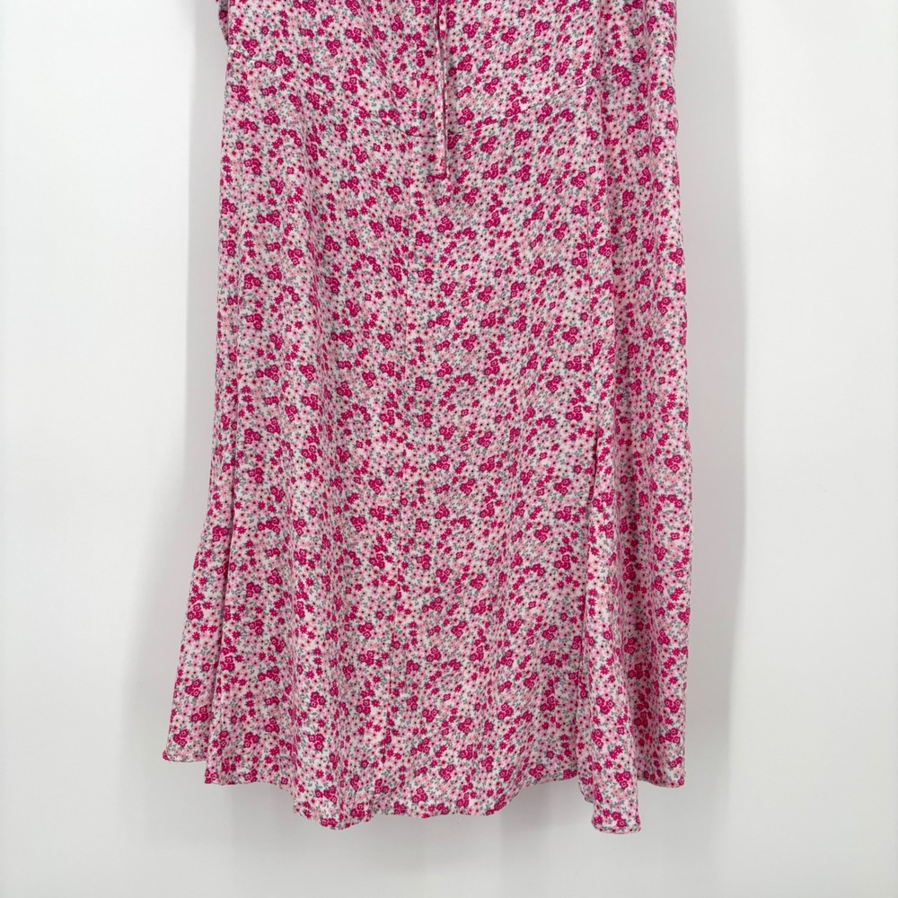 NWT City Chic Pink Foolish Ditsy Floral Ruffle Strap Tie Front Dress sz 24W - Picture 6 of 12